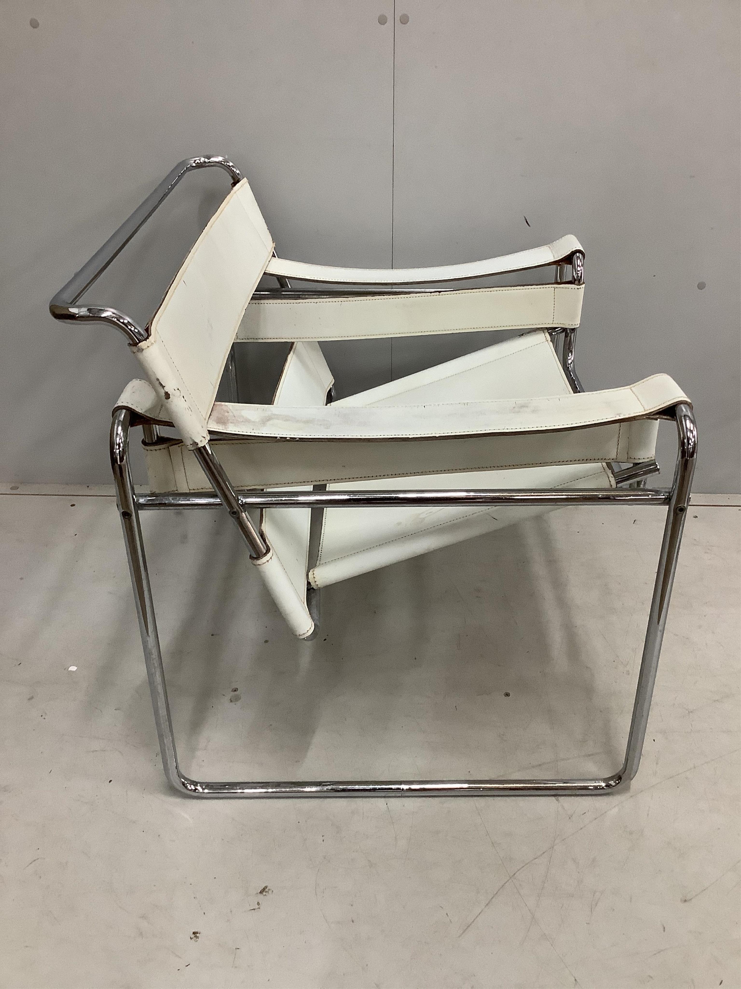A pair of Wassily chairs by Gavina, width 78cm, depth 70cm, height 72cm